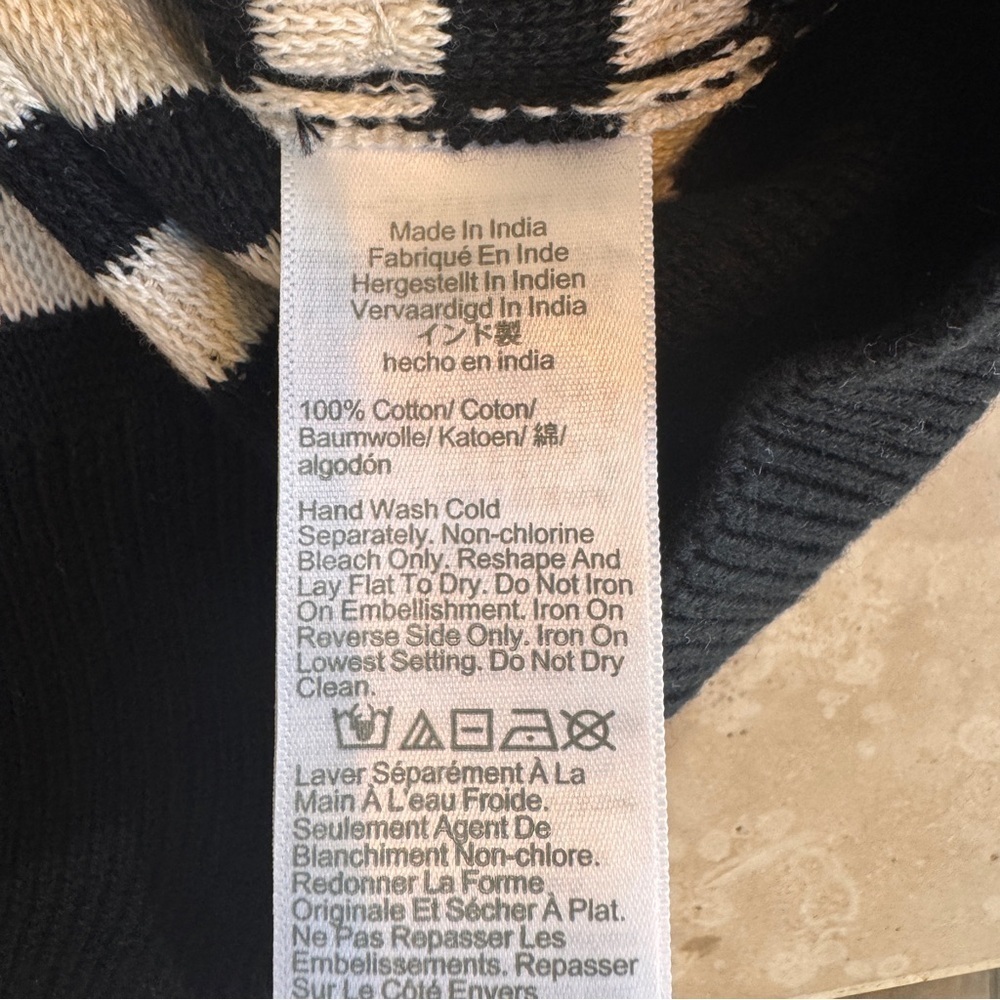 J Crew Black Ivory Embellished Sleeveless Sweater Shell Womens Size XL - Picture 13 of 13
